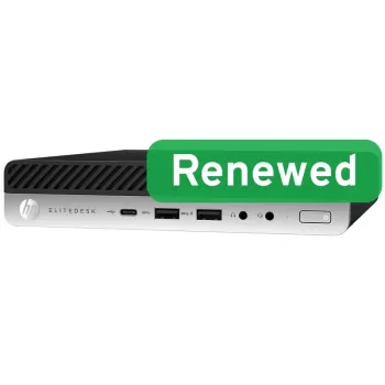 HP Renewed EliteDesk 800 G4 mini-pc, Intel Core i5-8500T, 8GB RAM, 256GB SSD, Windows 11 Pro