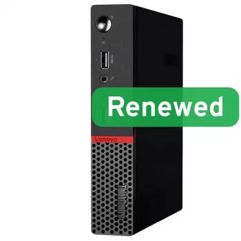 Lenovo Renewed Grade A ThinkCentre M715q Tiny desktop-pc, AMD Ryzen 5 2400GE, 8GB DDR4, 256GB SSD, AMD Radeon Vega 11, Windows 11 Pro