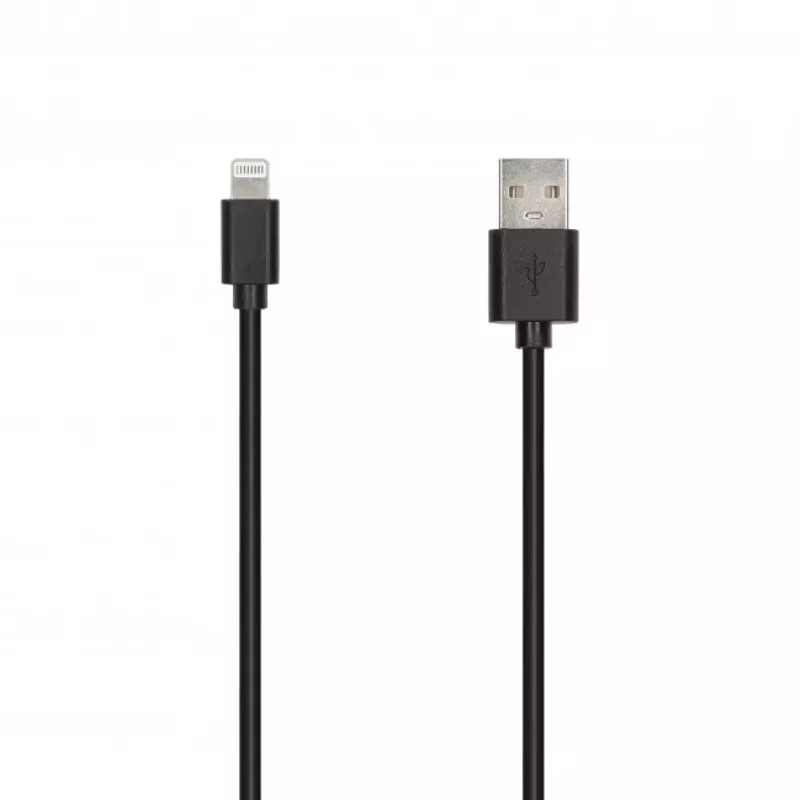 SEEK TOTI USB-A naar Lightning, 2m PVC-datakabel 2A (non-MFI), zwart