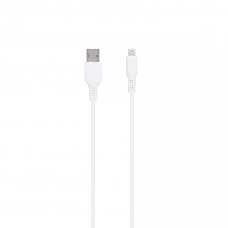 SEEK TOTI USB-A naar Lightning, 1m PVC-datakabel 2A (niet MFI), wit