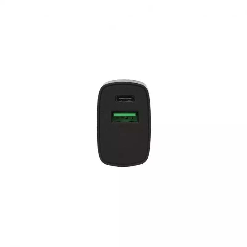 SEEK TOTI 20W Type-C + USB-A wand-snellaadapter, zwart