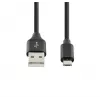 SEEK TOTI USB-A naar micro-USB, 2m gevlochten kabel, 2A, zwart