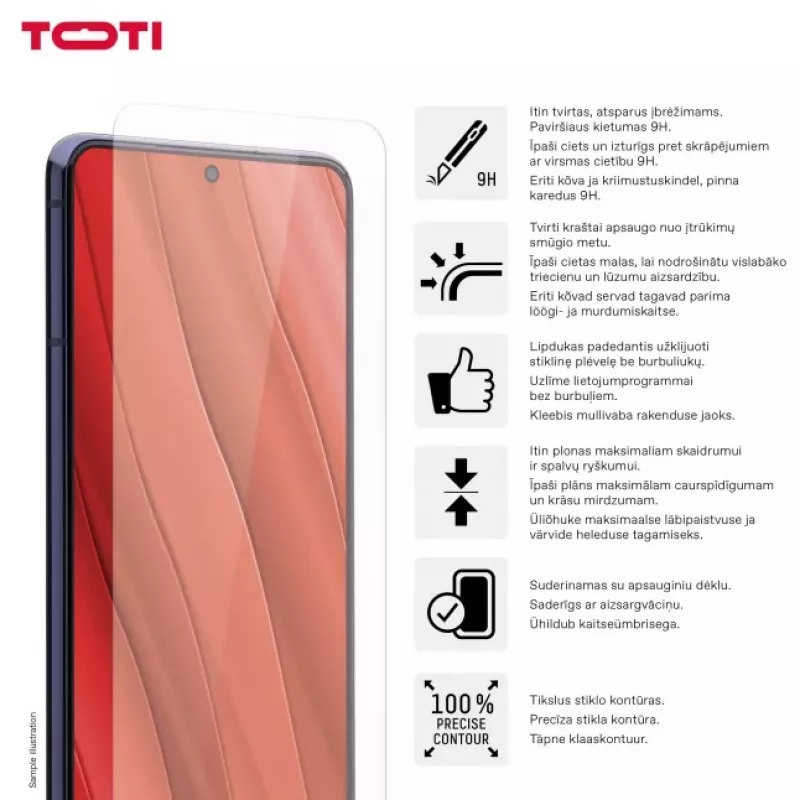 TOTI Tempered Glass 2D screenprotector voor Samsung Galaxy S24 Plus / S25 Plus