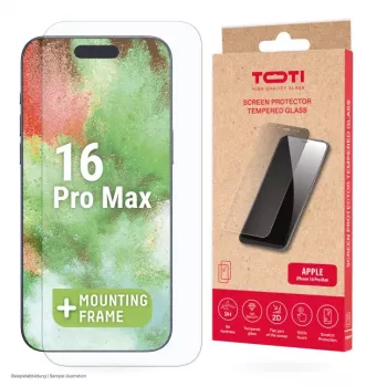 TOTI Tempered Glass 2D screenprotector full cover voor iPhone 16 Pro Max transparant