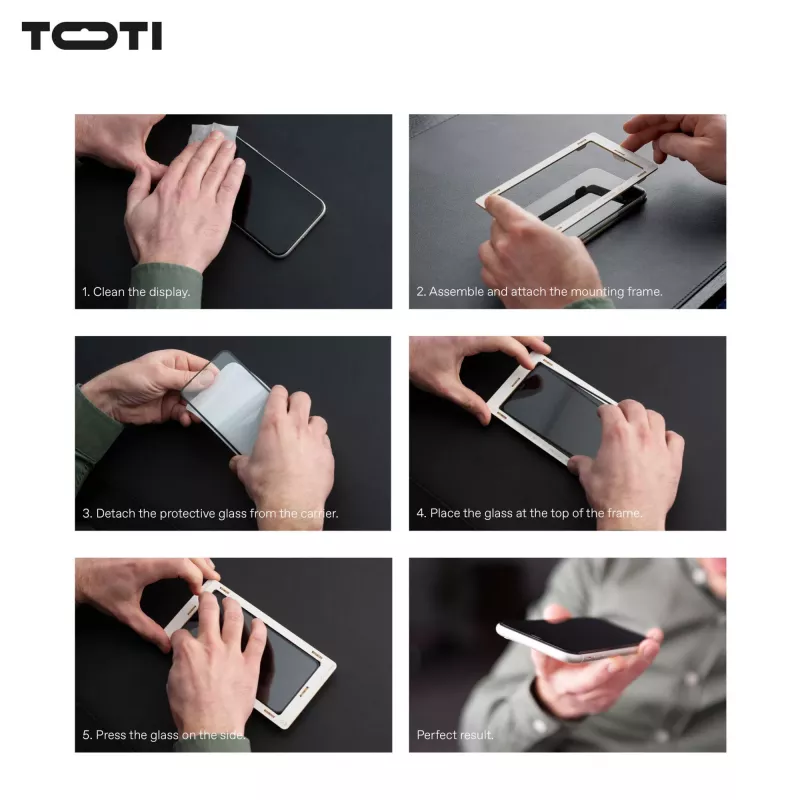 TOTI PREMIUM Premium gehard glas screenprotector 3D Full Cover voor Apple iPhone 17 Pro Max