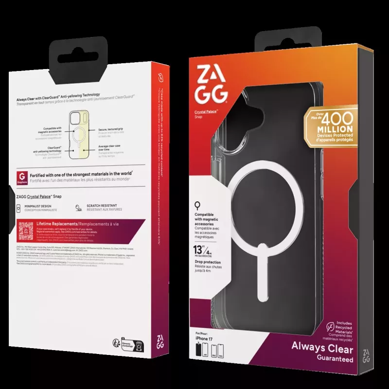 ZAGG Protection Bundle voor iPhone 17: hoesje met MagSafe en displayscherm