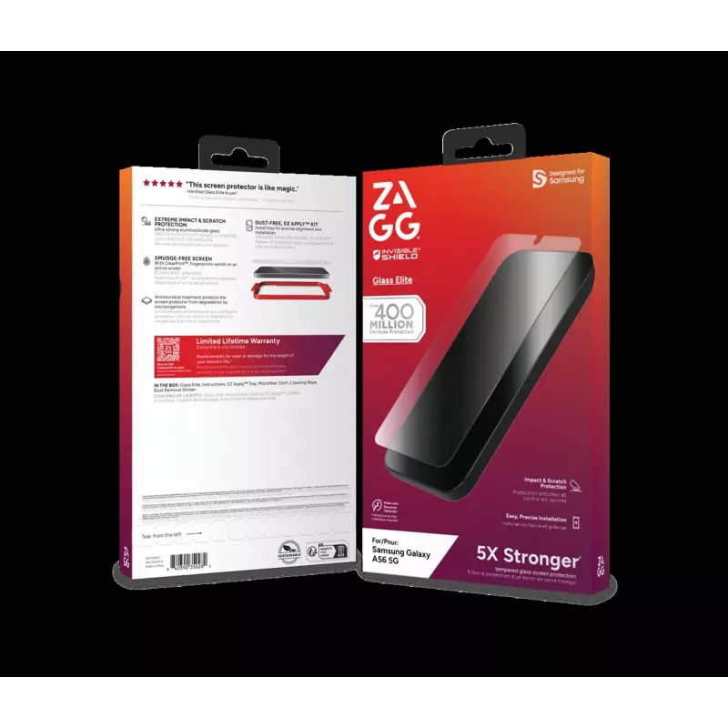 ZAGG Protection Bundle voor Samsung Galaxy A56: hoesje en displayscherm