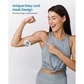 RENPHO slimme meetlint - Bluetooth lichaamsmeetlint voor BMI, taille, heup, arm, been, borst - automatisch oprolbaar, LCD-display, compatibel met Renpho Health app, Apple Health, Google Fit, Samsung Health - zwart