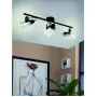 BERREGAS 3-lichts E27 plafond- en wandlamp, zwart/chroom, 220-240V, IP20, binnen