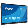 IIYAMA ProLite TE6513A-B3AG 65-inch 4K UHD IPS LED interactief touchdisplay met IR-touch, 20-punts touch, Android 11, 400 cd/m², 8 ms, HDMI, DisplayPort, USB-C, VGA, LAN, Wi-Fi, Bluetooth, VESA 600x400, zwart