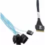 Microchip Adaptec interne SAS-kabel - 1x8 Slim SAS (SFF-8654) naar 8x SATA - 0,8 m