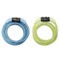 Master Lock 8143EURDPROCOL spiraalkabelslot met vooraf ingestelde cijfercode - 1,2 m lengte, 8 mm diameter, diverse kleuren (blauw/groen)