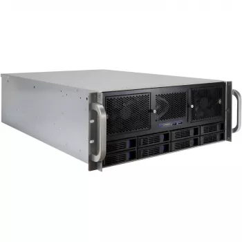 Inter-Tech IPC Storage 4U-4408-L 4U Rackmount Server Chassis, 8x 3,5 inch Hot-Swap, zonder voeding, zwart