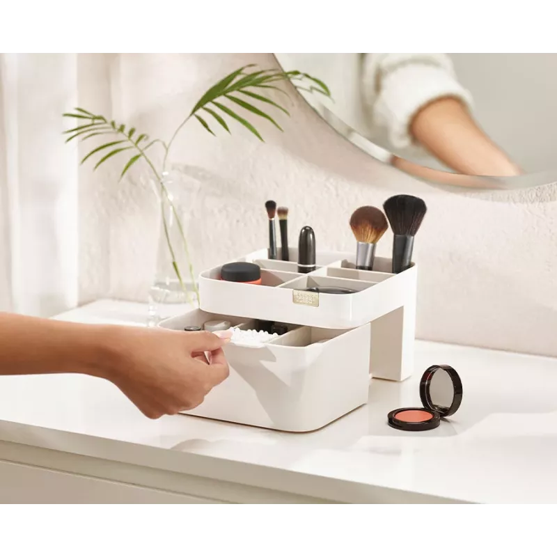 Joseph Joseph Viva cosmeticabox met lade - wit/grijs