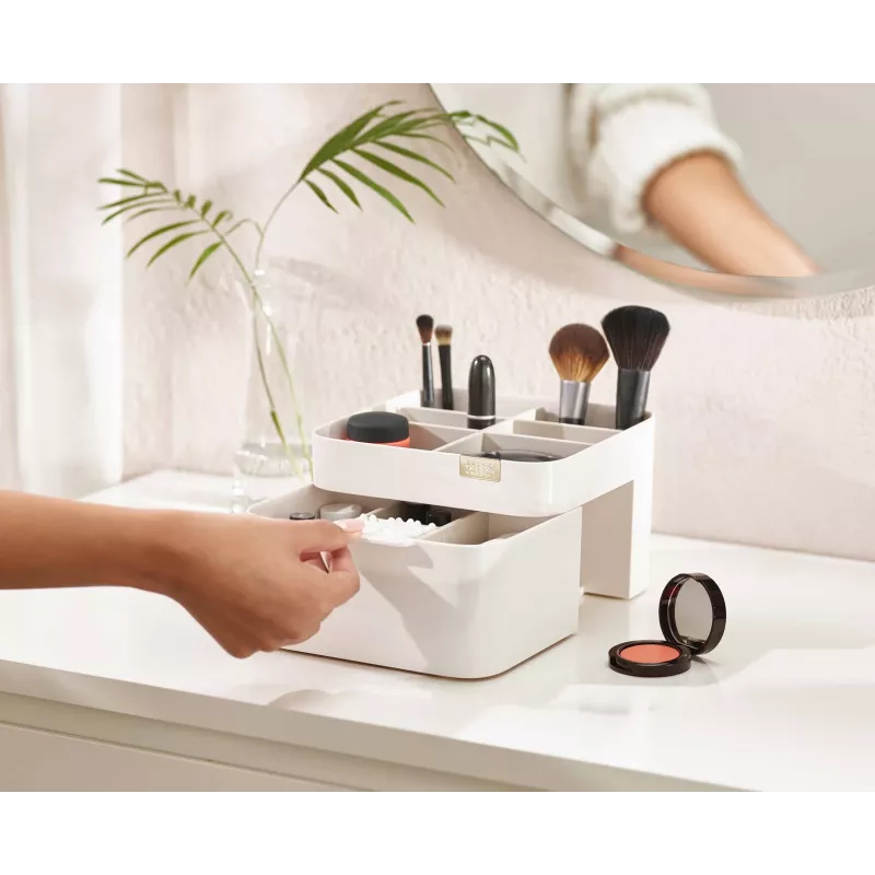 Joseph Joseph Viva cosmeticabox met lade - wit/grijs
