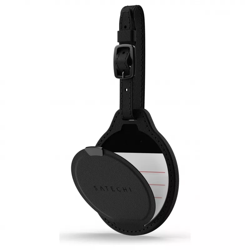 Satechi vegan leer FindAll bagagelabel zwart