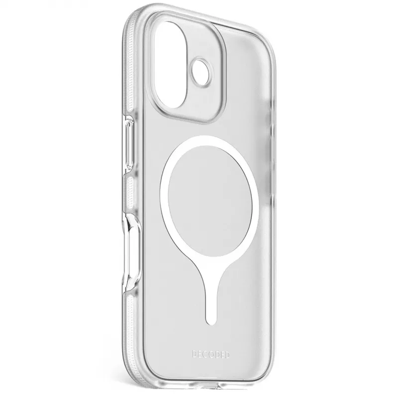 Decoded DropTec transparante achterkanthoes voor iPhone 17 met MagSafe (Frosted White)