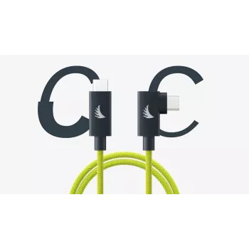 Angelbird USB-C 4.0 Solid Flex kabel haaks Lime 6.6 ft