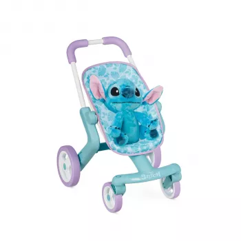 Smoby Stitch poppenwagen met knuffel 25 cm