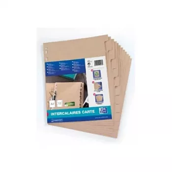 Oxford ELBA Touareg register A4 12-delig genummerd manilla karton 160 g/m² universele perforatie