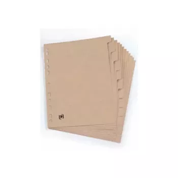 Oxford ELBA Touareg register A4 12-delig genummerd manilla karton 160 g/m² universele perforatie