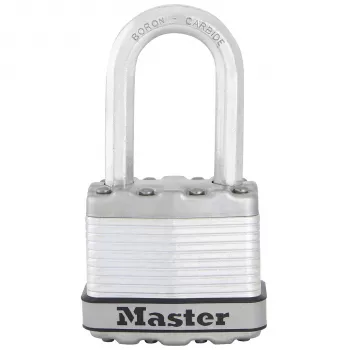 Master gelamineerd hangslot M1EURDLFCC met corrosiebescherming, beugel van boorcarbide, 8 mm diameter, 48 mm beugelwijdte, verschillend sluitend, 2 sleutels, weerbestendig, veiligheidsniveau 8/10