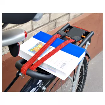 Master Lock flat bungee cord twin wire 3224EURDAT - 60 cm, 2-pack, zwart/geel
