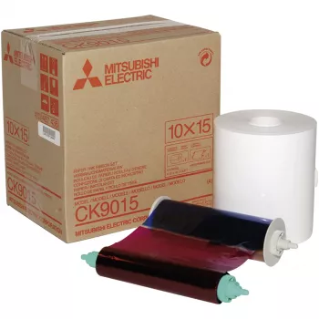 Mitsubishi CK 9015 10 x 15 print media kit - 600 prints, thermosublimatie, glanzend fotopapier