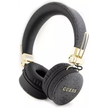 GUESS GUBH704GEMK over-ear Bluetooth-hoofdtelefoon, zwart, 4G metal logo