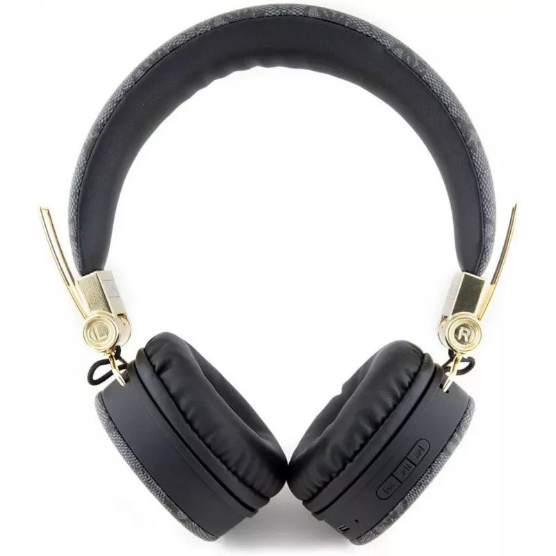 GUESS GUBH704GEMK over-ear Bluetooth-hoofdtelefoon, zwart, 4G metal logo