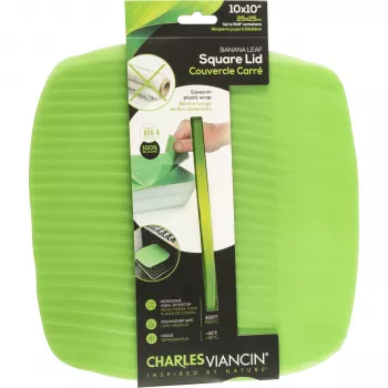 Charles Viancin BANANA LEAF 25x25 cm siliconen deksel groen