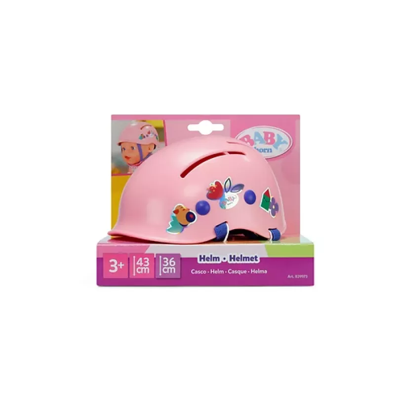ZAPF CREATION BABY born helm 43 cm roze