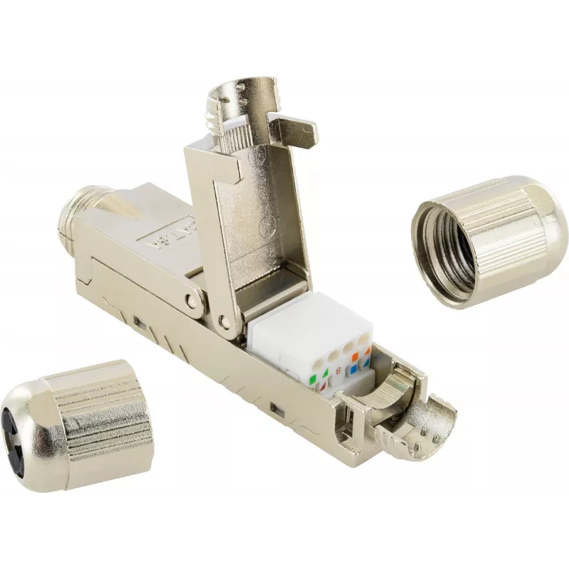 Schwaiger Keystone netwerkkabel connector CAT 6A afgeschermd gereedschapsloze RJ45 module