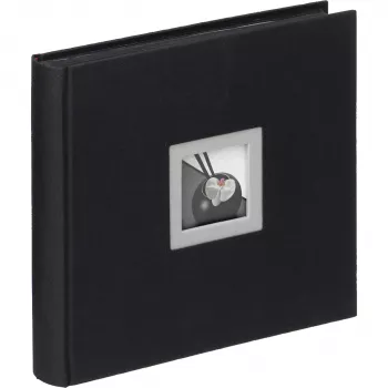 Walther Design FA-209-B boekgebonden jumbo-fotoalbum zwart 50 blad 26x26 cm