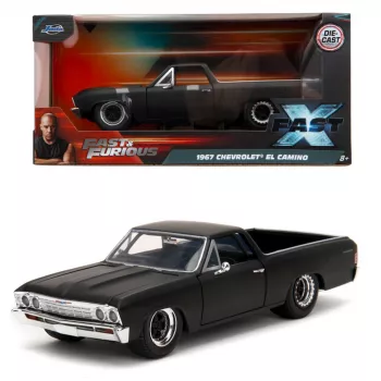 Jada Fast & Furious 1967 Chevrolet El Camino 1:24 die-cast modelauto (zilver)