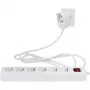 REV Powersplit 6+1 stekkerdoos met schakelaar, 2m kabel, wit