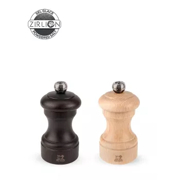 Peugeot Bistro Peper- en zoutmolenset 10 cm Duo Natuur en Chocolade