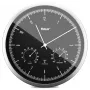 MEBUS 19777 Radiografische wandklok met thermo-hygrometer, Zilver/Wit, 30 cm