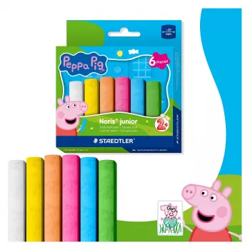 STAEDTLER Junior Straatkrijt Peppa Pig 6 stuks Kartonnen verpakking