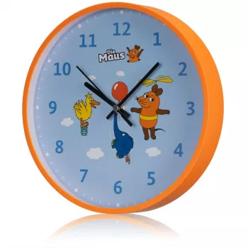 DieMaus Wandklok voor kinderen Muis, Olifant & Eend