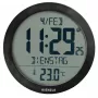 KIENZLE DCF radiografische wandklok met ruimtetemperatuurweergave, zwart