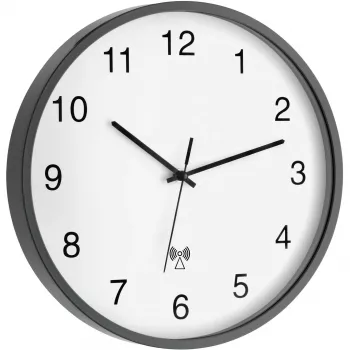 TFA 60.3511.10 radiografische wandklok, rond, grijs/wit, kunststof/glas, klassiek design