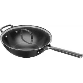 ZWILLING Milano Wok met glazen deksel 30 cm, Zwart
