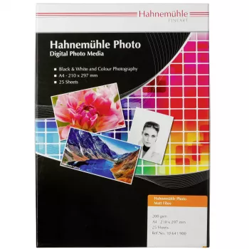 Hahnemühle Photo Matt Fibre 200 - Smooth Mat - 300 µm - Warm Tone - A4 (210 x 297 mm) - 25 vel