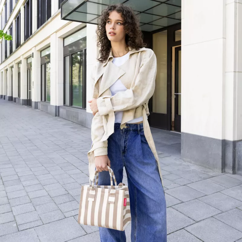 Reisenthel dailyshopper XS summerstripes coffee boodschappentas