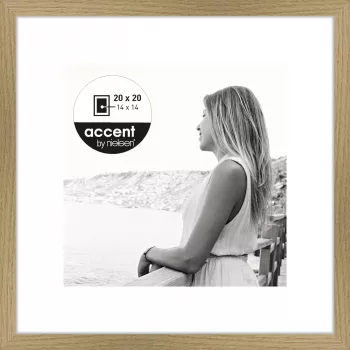 NIELSEN DESIGN Aura Oak 20x20 houten fotolijst met passe-partout 1115002