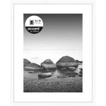 NIELSEN DESIGN Aura fotolijst wit 24x30 cm hout incl. passe-partout 1122001
