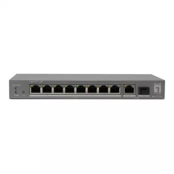 LevelOne PoE+ switch 8xGE PoE/1xGE/1xSFP 120W unmanaged kunststof