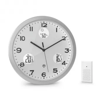 MEBUS 13150 radiografische wandklok 30 cm aluminium