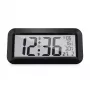 MEBUS 14116 radiografische wandklok met groot LCD-display, zwart